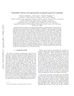Trainability barriers and opportunities in quantum generative modeling