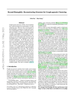 Beyond Homophily: Reconstructing Structure for Graph-agnostic Clustering