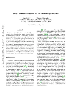 Image Captioners Sometimes Tell More Than Images They See