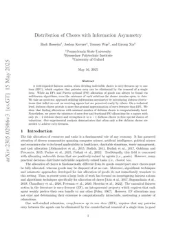 Distribution of Chores with Information Asymmetry