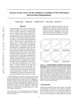 Accuracy on the Curve: On the Nonlinear Correlation of ML Performance
  Between Data Subpopulations