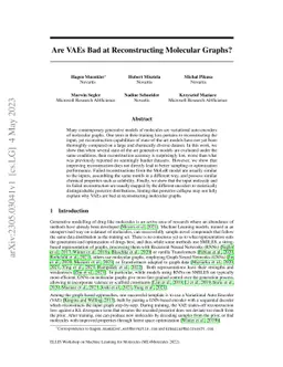 Are VAEs Bad at Reconstructing Molecular Graphs?