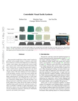 Controllable Visual-Tactile Synthesis