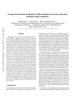 Unsupervised anomaly localization in high-resolution breast scans using
  deep pluralistic image completion