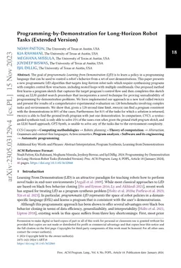 Programming-by-Demonstration for Long-Horizon Robot Tasks