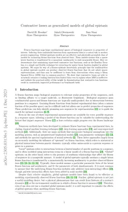 Contrastive losses as generalized models of global epistasis