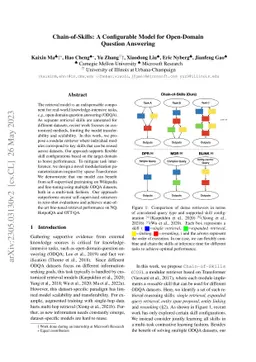 Chain-of-Skills: A Configurable Model for Open-domain Question Answering