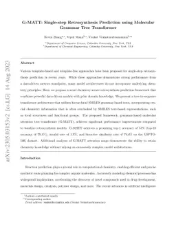 G-MATT: Single-step Retrosynthesis Prediction using Molecular Grammar
  Tree Transformer