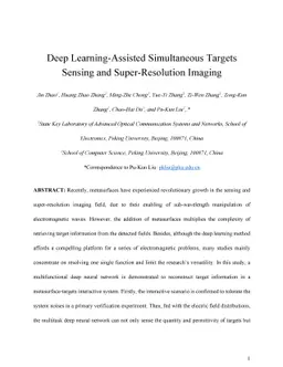 Deep Learning-Assisted Simultaneous Targets Sensing and Super-Resolution
  Imaging