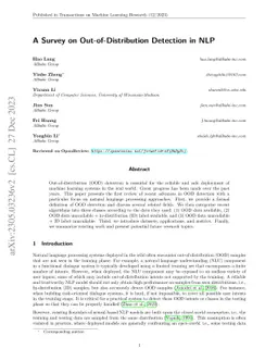 A Survey on Out-of-Distribution Detection in NLP