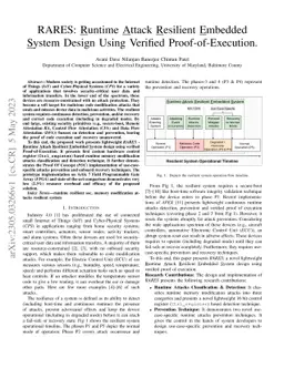 RARES: Runtime Attack Resilient Embedded System Design Using Verified
  Proof-of-Execution