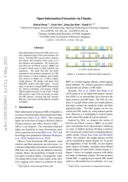 Open Information Extraction via Chunks