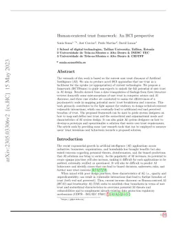 Human-centered trust framework: An HCI perspective