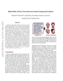 High-Fidelity 3D Face Generation from Natural Language Descriptions