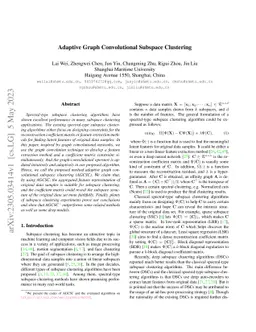 Adaptive Graph Convolutional Subspace Clustering