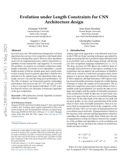 Evolution under Length Constraints for CNN Architecture design