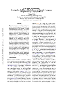 LMs stand their Ground: Investigating the Effect of Embodiment in
  Figurative Language Interpretation by Language Models