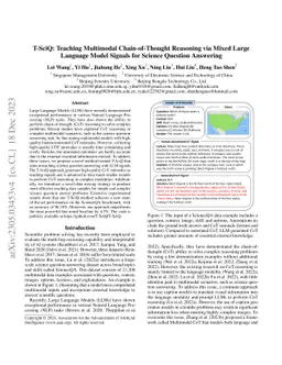 T-SciQ: Teaching Multimodal Chain-of-Thought Reasoning via Mixed Large
  Language Model Signals for Science Question Answering