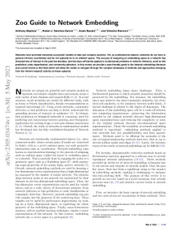 Zoo Guide to Network Embedding