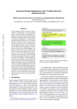 Automatic Prompt Optimization with "Gradient Descent" and Beam Search