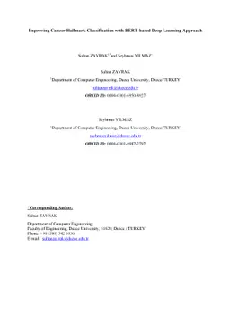 Improving Cancer Hallmark Classification with BERT-based Deep Learning
  Approach