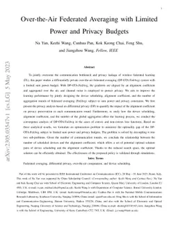 Over-the-Air Federated Averaging with Limited Power and Privacy Budgets
