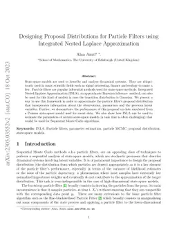 Designing Proposal Distributions for Particle Filters using Integrated
  Nested Laplace Approximation