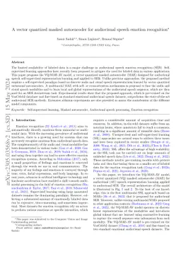 A vector quantized masked autoencoder for audiovisual speech emotion recognition