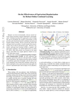 On the Effectiveness of Equivariant Regularization for Robust Online
  Continual Learning