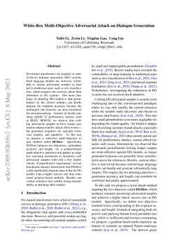 White-Box Multi-Objective Adversarial Attack on Dialogue Generation