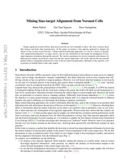 Mining bias-target Alignment from Voronoi Cells