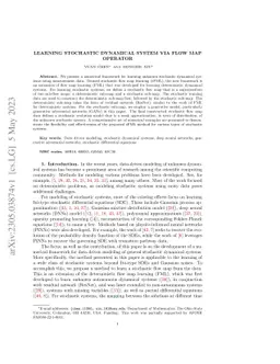 Learning Stochastic Dynamical System via Flow Map Operator