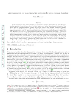 Approximation by non-symmetric networks for cross-domain learning