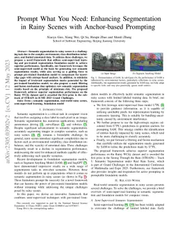 Prompt What You Need: Enhancing Segmentation in Rainy Scenes with
  Anchor-based Prompting