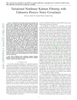 Variational Nonlinear Kalman Filtering with Unknown Process Noise
  Covariance