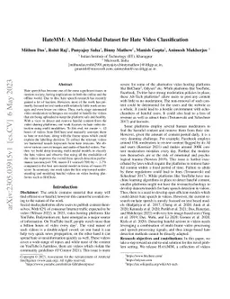 HateMM: A Multi-Modal Dataset for Hate Video Classification