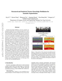 Structural and Statistical Texture Knowledge Distillation for Semantic Segmentation