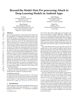 Beyond the Model: Data Pre-processing Attack to Deep Learning Models in
  Android Apps