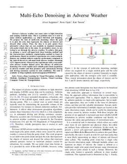Multi-Echo Denoising in Adverse Weather