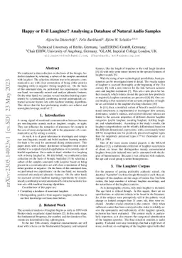 Happy or Evil Laughter? Analysing a Database of Natural Audio Samples
