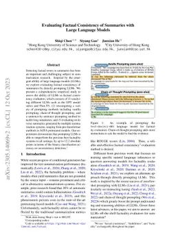 Evaluating Factual Consistency of Summaries with Large Language Models