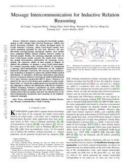 Message Intercommunication for Inductive Relation Reasoning