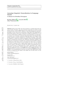 Assessing Linguistic Generalisation in Language Models: A Dataset for
  Brazilian Portuguese