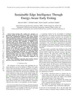 Sustainable Edge Intelligence Through Energy-Aware Early Exiting