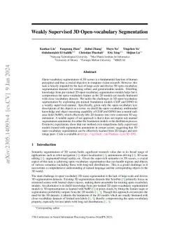 Weakly Supervised 3D Open-vocabulary Segmentation