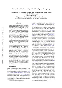 Better Zero-Shot Reasoning with Self-Adaptive Prompting