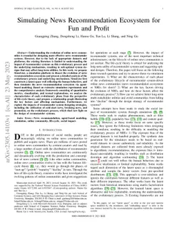 Simulating News Recommendation Ecosystem for Fun and Profit