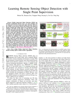 Learning Remote Sensing Object Detection with Single Point Supervision