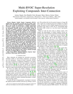 Multi-BVOC Super-Resolution Exploiting Compounds Inter-Connection