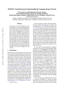 DUBLIN -- Document Understanding By Language-Image Network